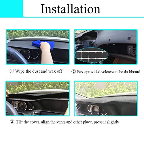 Yiz Dash Cover Mat Custom Fit for Nissan Frontier Xterra 2002 2003 2004 Dashboard Cover Pad Carpet (Black) J158