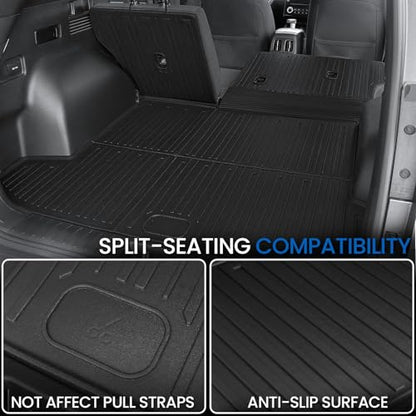 Floor Mats Set for Hyundai Tucson 2022-2025 2026 Gasoline Version (Not fit Hybrid), All Weather TPE Cargo Liner Backrest Mat Trunk Mat Door Sill Guards Accessories