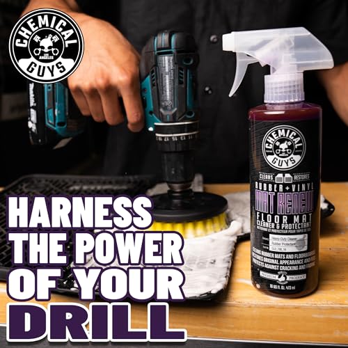 Chemical Guys Mat Renew Rubber and Vinyl Car Floor Mat Cleaner & Protectant - Cleans & Restores Rubber Liners, Running Boards, Safe for Cars, Trucks, SUVs, and More - 16 oz - size: 16 Fl Oz (Pack of 1)
