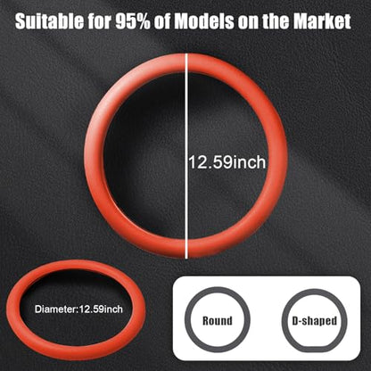 JDDRY Car Steering Wheel Cover,Silicone Steering Wheel Protector, AutomotiveSteering Wheel Protective Cover,Universal Fit(Orange,1PC) - color: Orange
