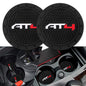 Car Cup Holder Coaster for GMC AT4,Series Recessed Silicone Cupholder Coaster Interior Accessories 2.75in 2Pieces Black - color: Black-a10