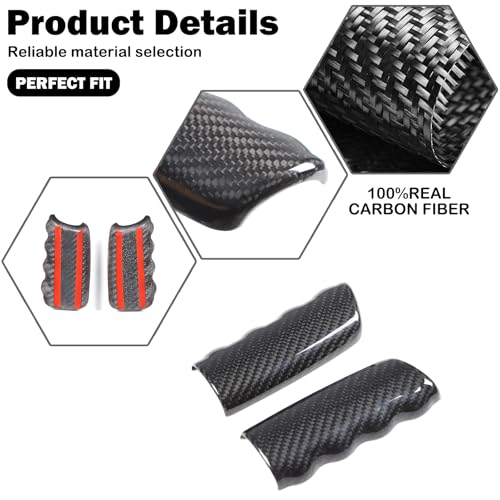 for C6 Corvette Dry Carbon Fiber Handbrake Cover Accessories Parking Handbrake Shift Lever Protector Cover Compatible with Corvette C6 2005-2013 Interior Decorative