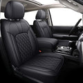LUCKYMAN CLUB 2007-2021 Tundra Pickup Trucks Car Seat Covers X05-T3 Front-only, Fit SR5 SR Platinum TRD PRO Trims Crew/Crewmax/Extended/Double/Regular Cab with Water Proof Faux Leather (Black Front) - color: Black, size: 2007-2021 Front Pair