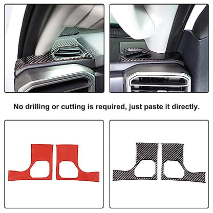 Car Dashboard Side Air Outlet Panel Trim Sticker Fit Toyot@a Tundra/Sequoia 2022-2024 Car Center Console Dashboard Side Air Vent Outlet Air-Conditioner Wind Frame Cover Protection Sticker Accessories - size: Dashboard Side Air Outlet Panel Trim Sticker
