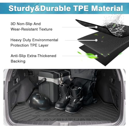 Mixsuper Cargo Liner for Subaru Outback 2020-2025, Cargo Mat Backrest Mat for Outback, All Weather Trunk Mat Backrest Mat TPE Back Seat Cover Protector for Outback Accessories - size: 20-25 |Outback| Cargo & Backrest Mat