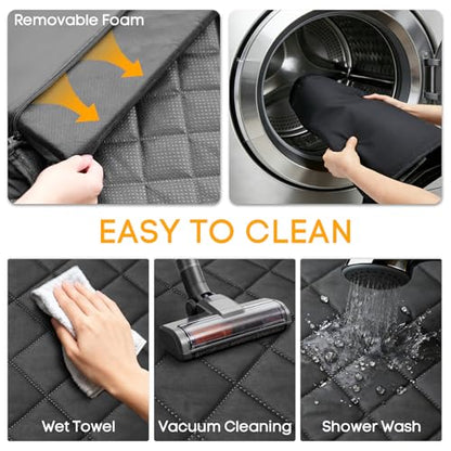 SUV Cargo Liner for Dogs, Waterproof Trunk Cover with Cushioned Sides to Protect Pet, Full Coverage Non-Slip Seat Cover for SUVs with Bumper Flap Protector
