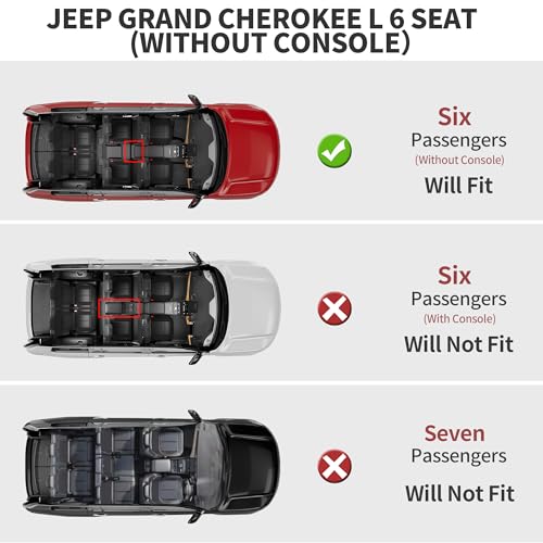 YITAMOTOR Floor Mats for Jeep Grand Cherokee L 2026-2021 (ONLY 6-Seater w/o Center Console), All Weather Custom Fit TPE Cargo Liner for 1-3 Rows and Trunk Full Car Mat Set Automotive Accessories Black - style: 2021-2026 Jeep Grand Cherokee L (6 Seater) |