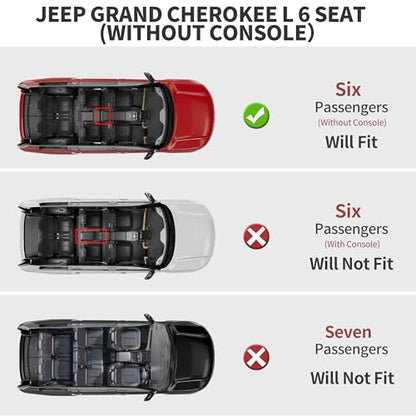 YITAMOTOR Floor Mats for Jeep Grand Cherokee L 2026-2021 (ONLY 6-Seater w/o Center Console), All Weather Custom Fit TPE Cargo Liner for 1-3 Rows and Trunk Full Car Mat Set Automotive Accessories Black - style: 2021-2026 Jeep Grand Cherokee L (6 Seater) |