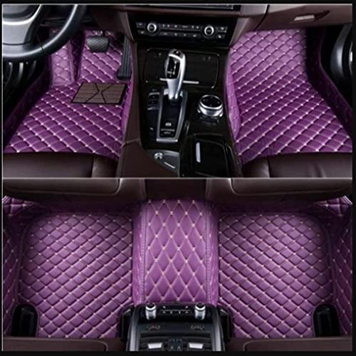 Custom All-Weather Protection Luxury Leather Floor Mats for Cars SUVs Trucks According Anti-Slip Leather Floor mats ﻿ (19,Purple) - color: 19,Purple