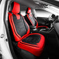 OASIS AUTO Custom Fit Seat Covers for 2019-2026 Toyota RAV4, Waterproof Faux Leather Seat Protector Cushion Rav4 Car Accessories (Full Set, Black&Red)