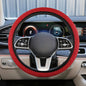 Elastic Stretch Steering Wheel Cover, 15" Breathable Microfiber Ice Silk Steering Wheel Protector, Universal Anti-Slip Car Warm in Winter&Cool in Summer Accessories for Men Women (Red) - color: Red