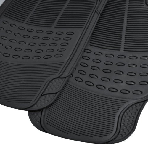 BDK Contour Liners - Original Heavy Duty Rubber Floor Mats for Car SUV Truck & Van - All Weather Protection (Original)
