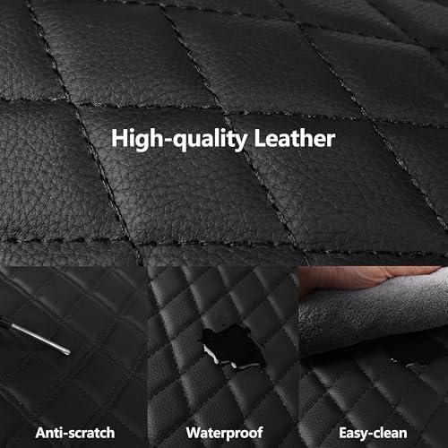 HChengkikz Car Seat Covers, Breathable and Waterproof Front Seat Covers, Luxury PU Universal Fit Automotive Airbag Compatible for Cars Sedans SUV and Truck (2 Pieces, Front Seat, Pink) - color: N1 Black Pink, size: Front Seat