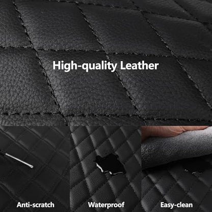HChengkikz Car Seat Covers, Breathable and Waterproof Front Seat Covers, Luxury PU Universal Fit Automotive Airbag Compatible for Cars Sedans SUV and Truck (2 Pieces, Front Seat, Pink) - color: N1 Black Pink, size: Front Seat