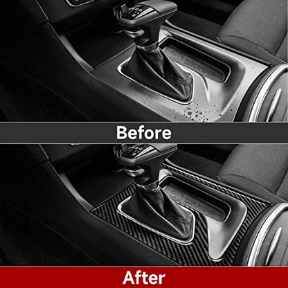 Car Gear Shift Panel Decals for Dodge Charger 2015 2016 2017 2018 2019 2020 2021 2022 2023 Accessories Carbon Fiber Interior Stickers - color: Gear Shift Panel-outer