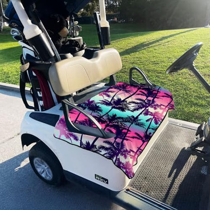 Golf Cart Seat Covers Golf Cart Seat Towel Blanket Group - color: Palm Tree
