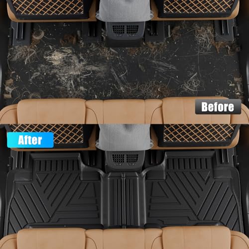 Floor Mats Compatible with 2013-2024 Toyota 4 Runner 7 Seat Cargo Mat Liner Back Seat Cover Protector 2023 4Runner Accessories (Fit 7 Seat, Floor Mats+Trunk Mat+2nd & 3rd Row Backrest Mats) - size: Trunk Mat+2nd&3rd Row Backrest Mats+Floor Mats