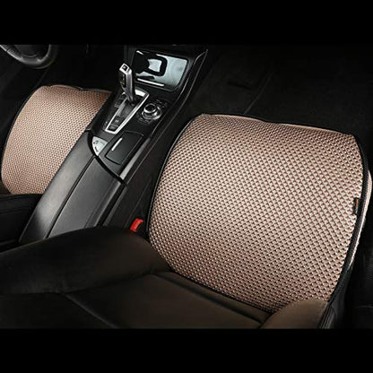 Breathable Universal Four Seasons Car Seat Covers，Luxury Car Seat Cushion ，Protectors for Front Seat Bottoms,Compatible with 95% Vehicles， Fit for Cars Truck SUV (Gold Beige,1PCS) - color: Gold Beige-1PCS