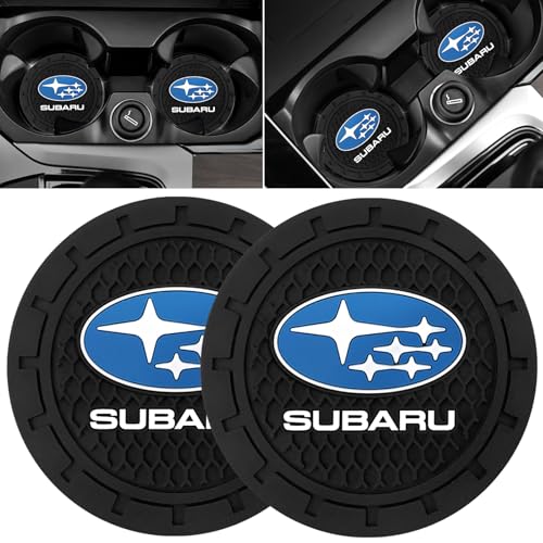 Car Cup Holder Coaster for Subaru Series Cupholder Coaster Interior Accessories 2.75in 2Pack - color: Black-11