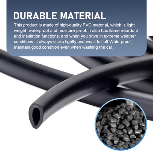 Car Door Edge Guards, 16.4 Ft U-Shaped Anti-Collision Protection Strips for Car Windows Hood Trunk, PVC Flexible Cuttable Sealing Decorative Strips, for Most Cars Furniture Bags (Transparent)