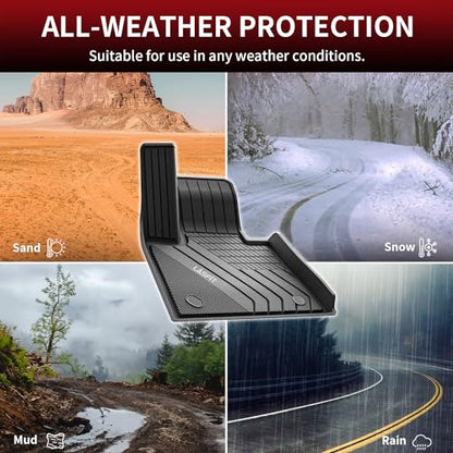 LASFIT Floor Mats Fit for BMW X5 New 2019-2025 2026 All Weather Floor Liners Custom Fit TPE Mat Front & Rear Rows Car Mat Full Set for 50i M50i M 45e 50e 40i M60i(Only for 5 Passengers), Black - size: 3) X5 2019-2026 | Floor Mats