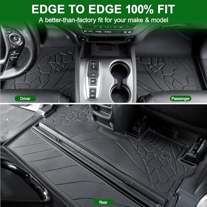 Floor Mats for 2017-2025 2026 Honda Ridgeline, TPE All Weather Durable Floor Liners for Honda Ridgeline Accessories - size: 2017-2026 | For Honda Ridgeline