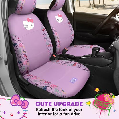 Carbella Hello Kitty Car Seat Covers - Cute Purple Seat Covers, Car Accessories Gift Hello Kitty Accessories 2pc Lavender Car Seat Covers - color: Seat Covers Leather-Purple, style: Hello Kitty