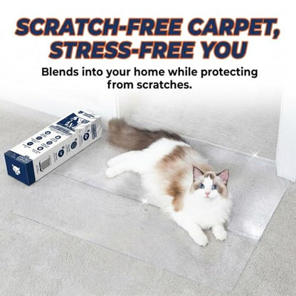 Panther Armor Scratch-Proof Carpet Protector for Pets, Plastic Rug Runner and Cover, 12.2 x 43 inches, Cat Scratch Protector for Doorway, Stop Cat from Scratching, Door Mat