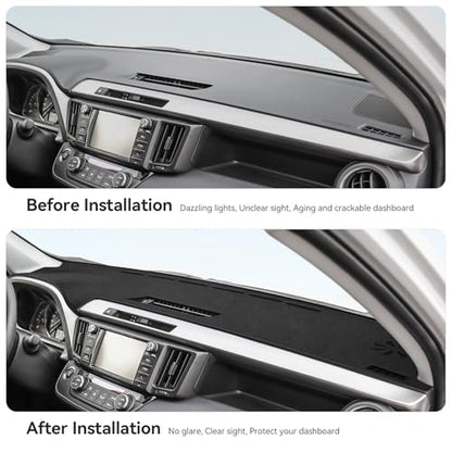 Dash Cover for Toyota 2018 2017 2016 2015 2014 2013 RAV4 Accessories Flannel Dashboard Cover Dash Mat Center Console Cover Sunshield Protector Pad - size: for Toyota 2013-2018 RAV4