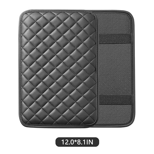 Car Armrest Covers, Vehicle Center Console Cover, Middle Storage Organizer Pads, Dog & Cat Paws Protetor, Nappa Leather, Waterproof, Anti-Slip, Auto Interior Accessories, Black, Size S