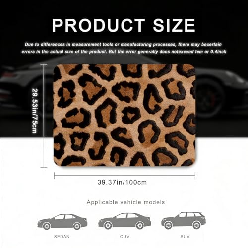 Car Trunk Mat - Universal Size 29" x 39", Leopard Print Pattern Cargo Liner, Car Accessory for SUVs/Sedan/Wagons, Durable Protective Mat, Trunk Liner for Families/Travel Enthusiasts - style: Leopard Print-7