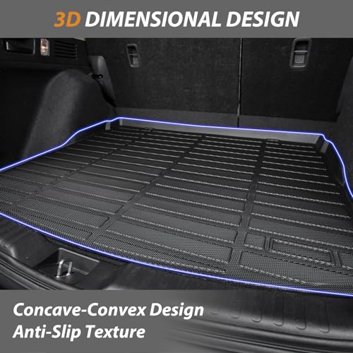 AIPOIL® Floor Mats & Cargo Liner Set for 2012-2017 Chevy Equinox & GMC Terrain All Weather Protection TPE Anti-Slip Automotive Full Set Custom Chevrolet Equinox Car Mats Accessories - Black - style: 32) For Equinox & Terrain 2012-2017 Full Set
