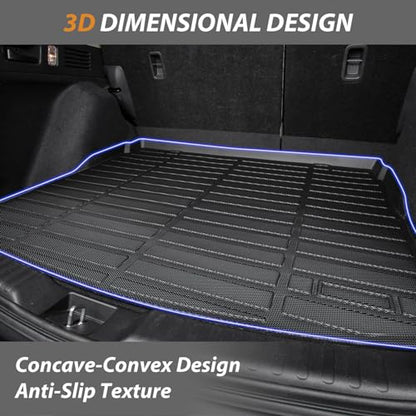 AIPOIL® Floor Mats & Cargo Liner Set for 2012-2017 Chevy Equinox & GMC Terrain All Weather Protection TPE Anti-Slip Automotive Full Set Custom Chevrolet Equinox Car Mats Accessories - Black - style: 32) For Equinox & Terrain 2012-2017 Full Set