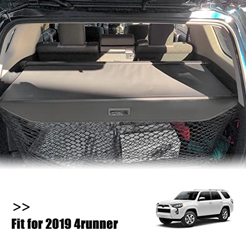 D-Lumina Cargo Cover - Compatible with 2010-2021 2022 2023 2024 Toyota 4Runner - Retractable Rear Luggage Trunk Security Covers Protector Anti Theft Shield Shade, Canvas - size: Black-Fit 4Runner 2010-2024