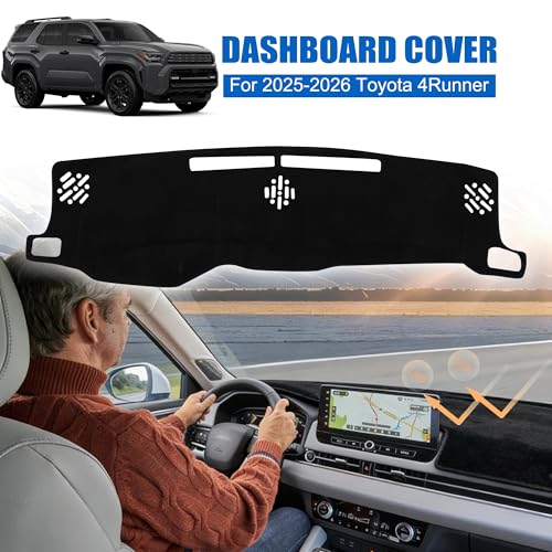 YYCKE Dash Cover Mat Dashboard Mat Custom Fit for 2025 2026 Toyota 4Runner / 2024 2025 2026 Toyota Tacoma Accessories Dashboard Pad Carpet Protector - size: Toyota 4Runner 2025 2026