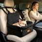 Dog Booster Car Seats for S/M Dogs Up to 35lbs,Pet Car Seat/Travel Bed with Washable&Removable Cover,Storage Pockets,Dog Safety Belt and Elevated Cushion Fits in Front/Back Seat - color: Black