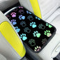 Auto Center Console Cover, Car Armrest Box Pad,Black Dog Paw Print Soft Waterproof Auto Armrest Seat Box Cover Protector for Most Vehicle SUV Truck Car - color: Black Dog Paw Print