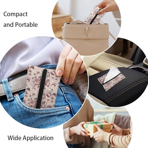 Butterfly Car Tissue Bags, Travel Tissue Bags Mini Daily Items Organizer Pouch Car Tissue Packs - color: Butterfly01