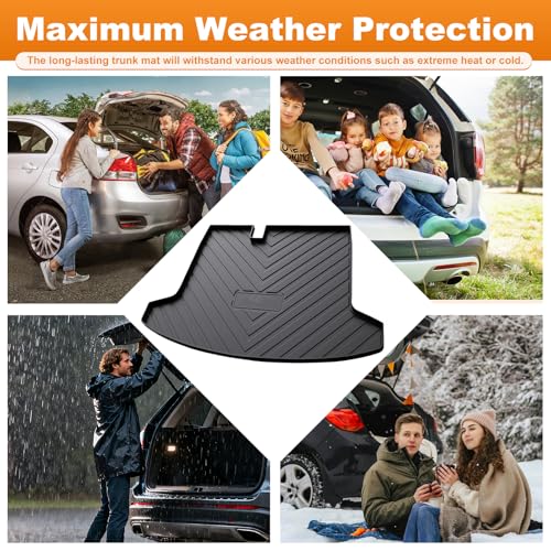 Trunk Liner for 2018-2024 Nissan Kicks 3D Custom Fit All-Weather TPE Material Waterproof Car Cargo Liner Mat, Black - color: 2018-2024 Nissan KICKS