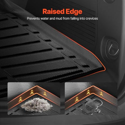VEVOR Cargo Mats Compatible Tahoe & GMC Yukon 2021-2024, Custom Fit TPE Cargo Liner Set for SUVs, Trunk and Rear Back Seat Protector Replacement, Trunk Mat and Backrest Mats - style: Tahoe/GMC Yukon 2021-2024