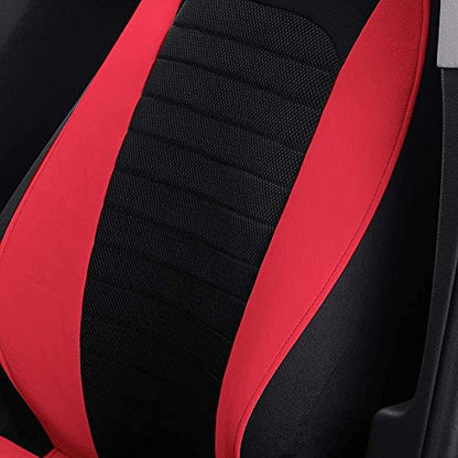 AUTOYOUTH Car Seat Covers - Achieve The Perfect Combination of Style and Protection with Universal Fit for Sedan, Truck, SUV - Black Red - color: Black & Red