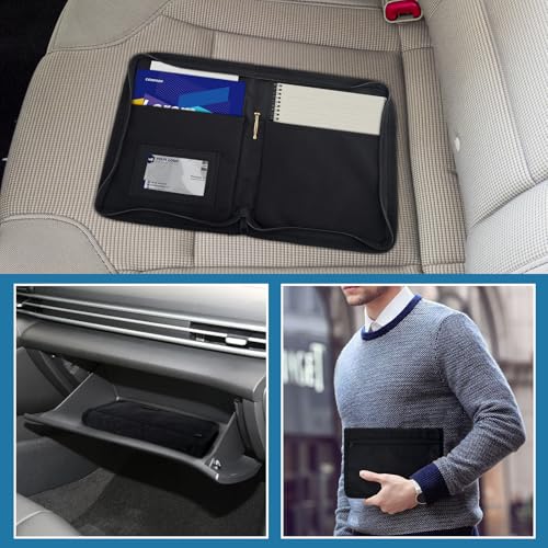 vvag Car Registration Insurance Holder,Glove Box Compartment Organizer with Multiple Pockets,Zipped Design Document Holder Owner Manual Case,Glove Bag for Registration,Insurance,Driving Licence,Cards