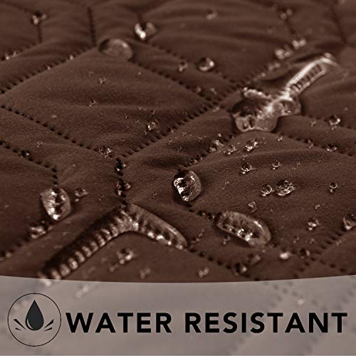 Ameritex Waterproof Dog Bed Cover Pet Blanket for Furniture Bed Couch Sofa Reversible - color: Chocolate+beige, size: 30x53 Inch (Pack of 1)