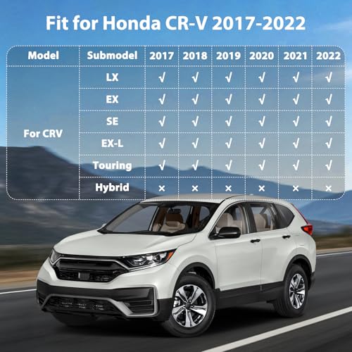 Floor Mats & Cargo Liner for Honda CR-V 2017-2022 (Cargo Mat in Lower Position), All Weather TPE Floor Liners Custom Fit Honda CRV Heavy Duty Car Mats 1st & 2nd Row & Trunk Mat Accessories Black - style: 26）For Honda CRV | 2017-2022 | Combo Set
