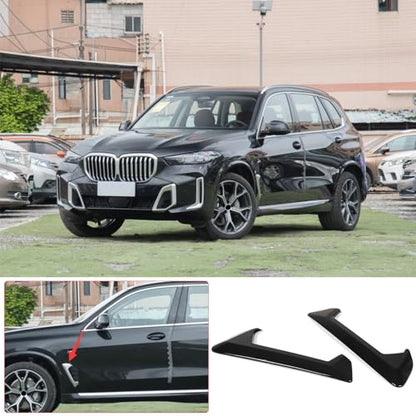 Side Fender Vent Decoration Trim Compatible with BMW X5 G05 2023 2024 Spoiler Body Decoration Cover, Air Flow Intake Hole Grille Exterior Accessories (Piano Black)