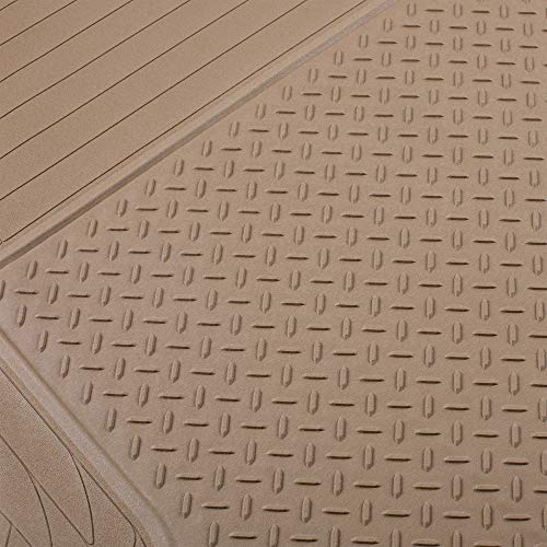 FH Group ClimaProof Universal Cargo Mat – All-Weather, Trimmable Trunk Mat (54.5" W x 44" D) – Fits Most Cars, SUVs & Trucks – Beige - color: Beige, size: Large