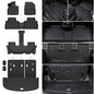 Floor Mats for 2020-2025 Kia Telluride 7/8 Passenger (NOT fit 2027), All Weather TPE Durable Cargo Liner with Backrest Mat Interior Protection for 2025 Kia Telluride AWD - style: Floor Mats Set