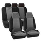 FH Group Full Set Cloth Car Seat Covers - Universal Fit,1-Piece Front Seat Covers, Airbag Compatible, Split Bench Rear Seat Cover, Washable Seat Cover for SUV Hunting