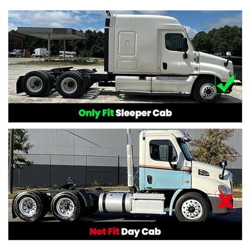LASFIT Floor Mats for Freightliner Cascadia 2008-2017, All-Weather Protection TPE Car Liners for Freightliner Cascadia Accsessories, Black, Easy to Clean,Only Fit Sleeper Cab Not Fit Day Cab - size: 7)2008-2017|For Freightliner Cascadia |Floor Mats