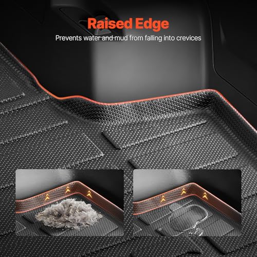VEVOR Cargo Mat Compatible with Toyota 4Runner 7 Seater 2010-2024 Without Sliding Tray, Precise Fit Trunk Mat for SUVs, TPE Trunk Protector Replacement, Black (1PCS) - style: Toyota 4Runner 2010-2024